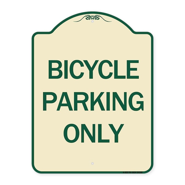 Signmission Bicycle Parking Only Heavy-Gauge Aluminum Architectural Sign, 24" x 18", TG-1824-24318 A-DES-TG-1824-24318 - main